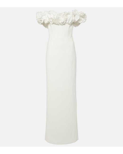 Rebecca Vallance White Bridal Tessa Off-Shoulder Gown