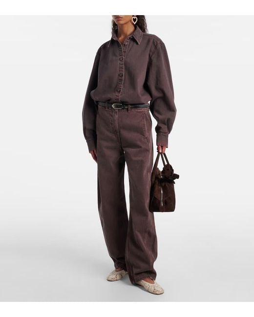 Magda Butrym Brown High-Rise Jeans