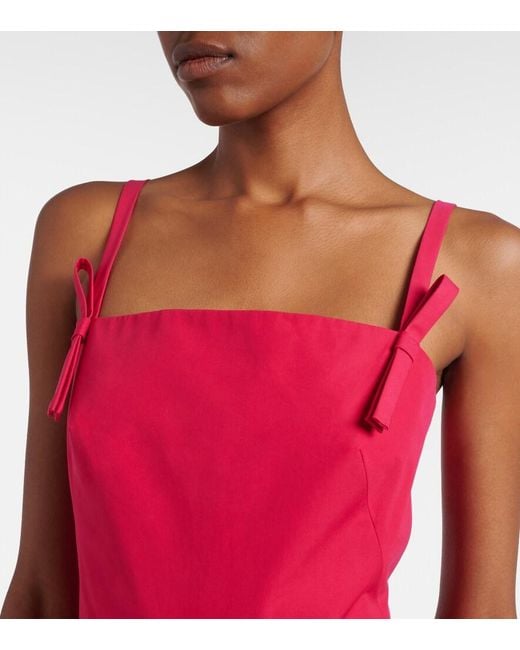 Givenchy Red Cotton Midi Dress
