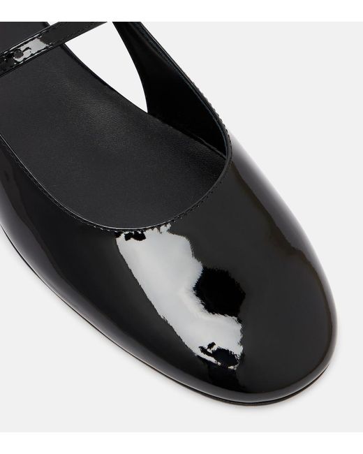 Tod's Black Patent Leather Slingback Flats