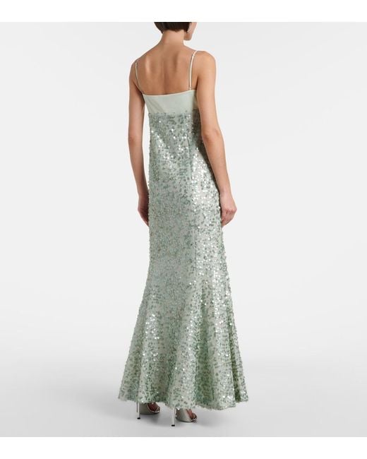 Jonathan Simkhai White Zarena Sequined Gown