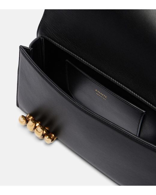 Khaite Black Hand Leather Clutch