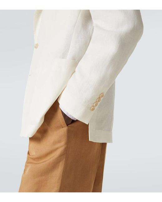 Brunello Cucinelli Natural Linen Blazer for men