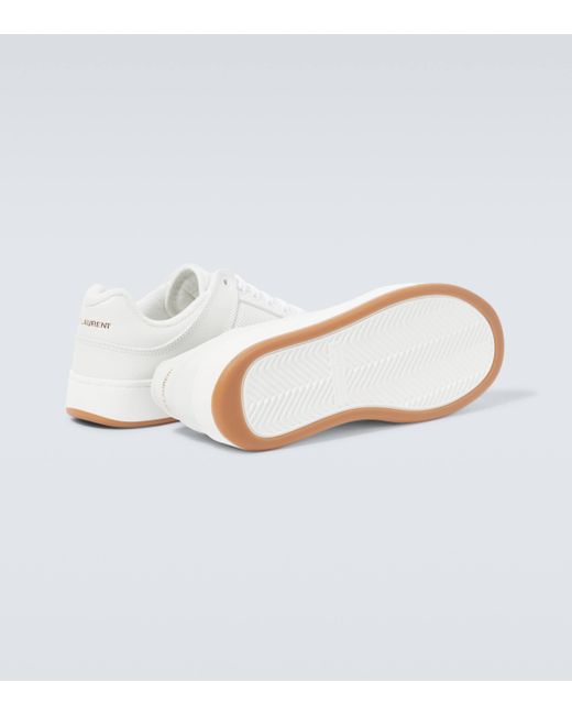 Saint Laurent White Sl/61 Leather Sneakers for men