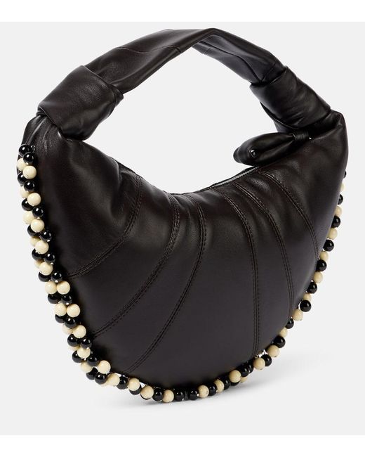 Lemaire Black Schultertasche Fortune Mini Aus Leder
