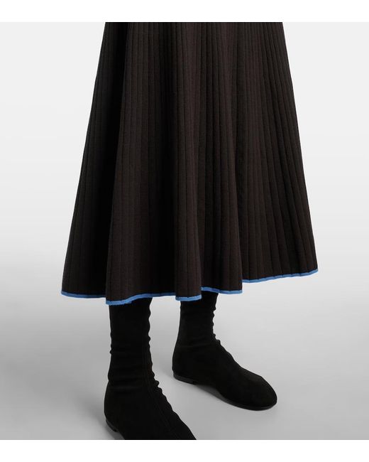 Proenza Schouler Black Label Carly Ribbed-Knit Midi Skirt