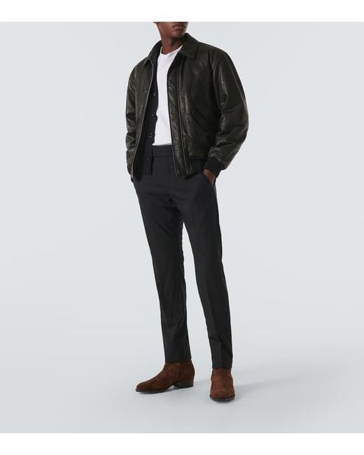 John Lobb Brown Freddi Suede Ankle Boots for men