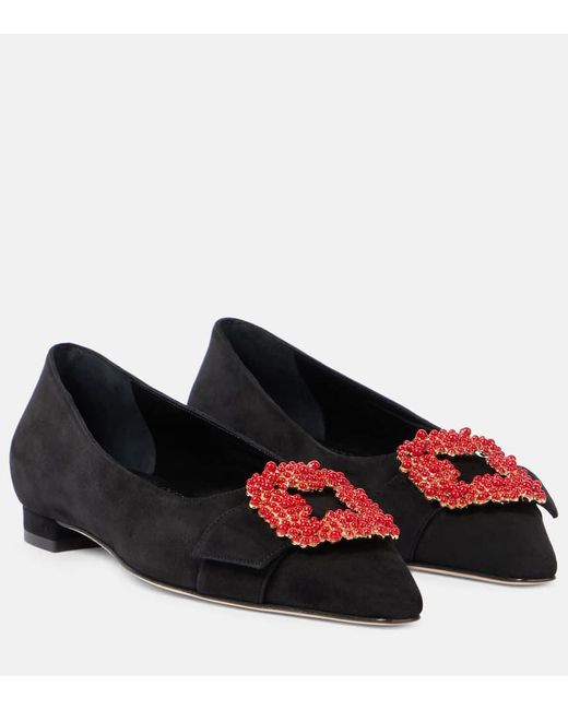 Ballerine Gilfa di Manolo Blahnik in Black