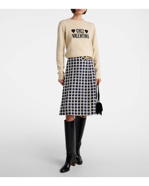 Valentino Natural Chez Virgin Wool Sweater