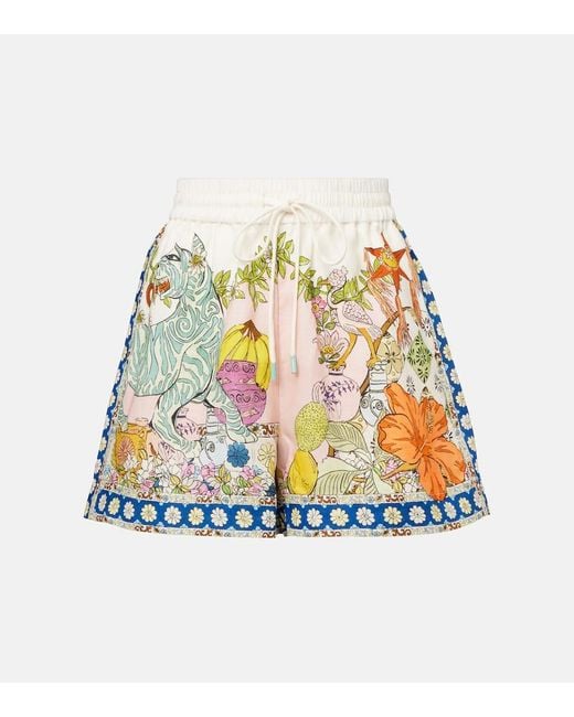 ALÉMAIS Multicolor Hazel Printed High-Rise Shorts