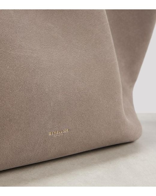 DeMellier London Gray New York D90 Suede Tote Bag