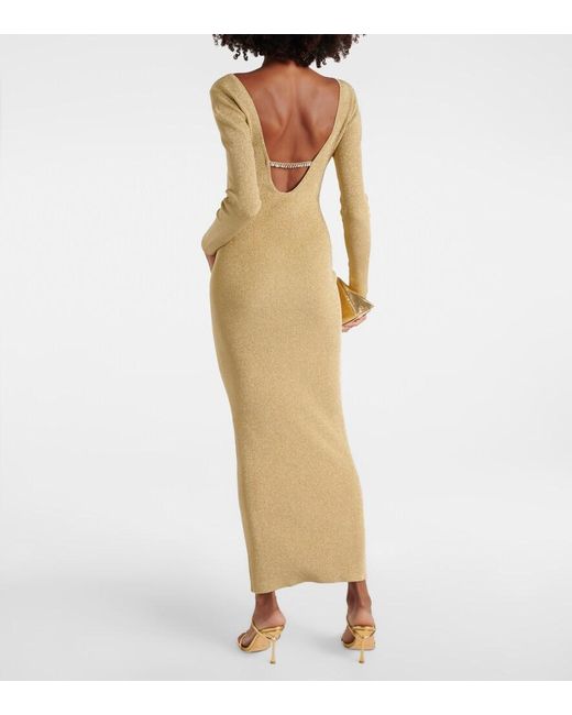 Nina Ricci Green Lame Maxi Dress