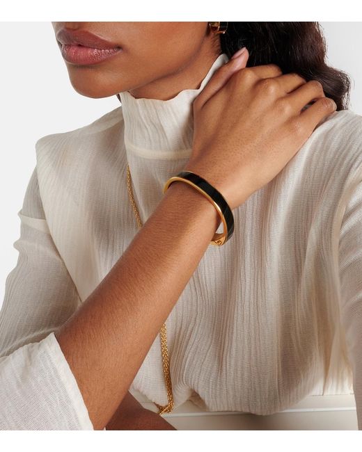 Totême  Metallic Signature Enamel-Plated Bangle
