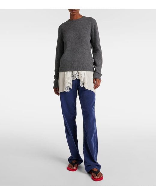 Jean Droit Tarley A Taille Haute The Row en coloris Blue