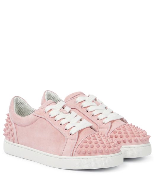Christian Louboutin Vieira 2 Orlato Suede Sneakers in Pink | Lyst