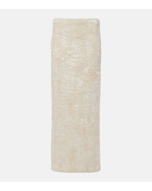 Acne Natural Embroidered Maxi Skirt