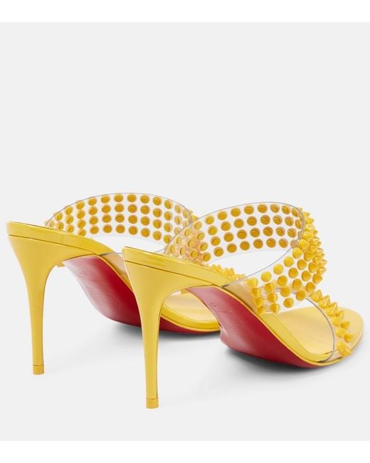 Christian Louboutin Multicolor Spike Only 85 Pvc And Leather Sandals