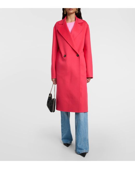 Manteau en laine Stella McCartney en coloris Pink
