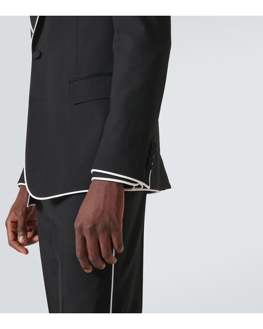 Gucci Black Wool Gabardine Suit for men