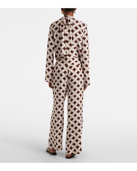 Pantaloni A Gamba Larga Isotta di Rixo in White