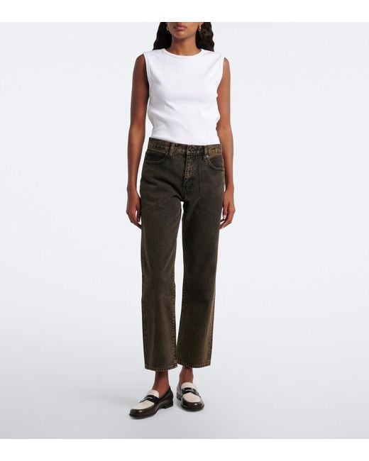 FRAME Gray Hang Straight Jeans