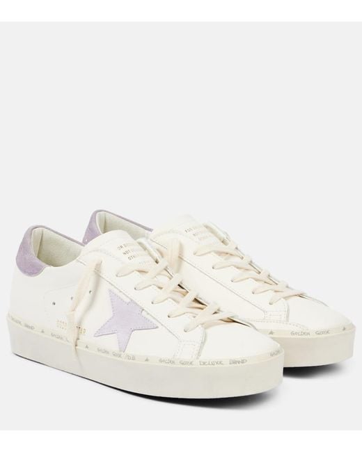 Golden Goose Deluxe Brand White Hi Star Suede Sneakers