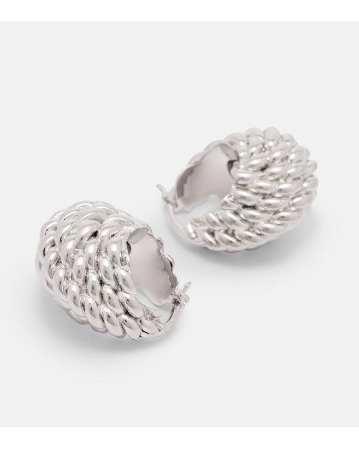 Totême White Rope Hoop Earrings