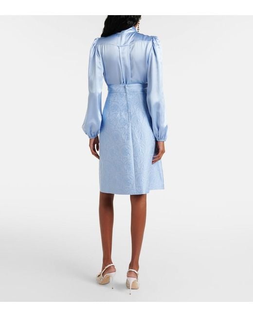 Dolce & Gabbana Blue Skirt With Logo