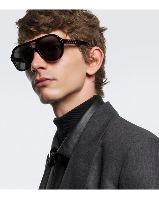Fendi Black Five Sisters Navigator Sunglasses for men