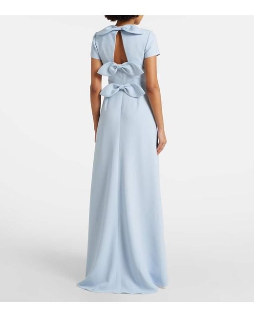 Carolina Herrera Blue Robe Aus Crepe