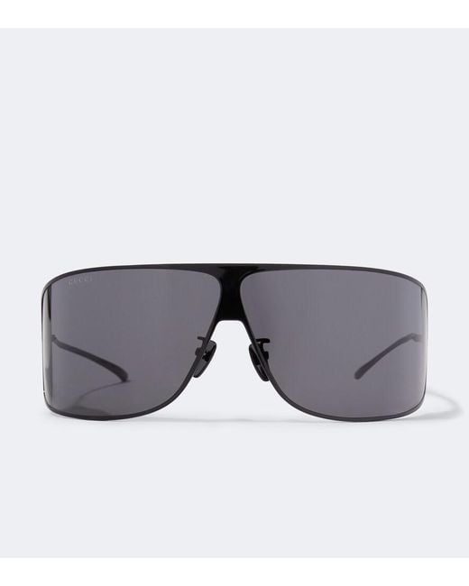 Gucci Gray Shield Sunglasses for men