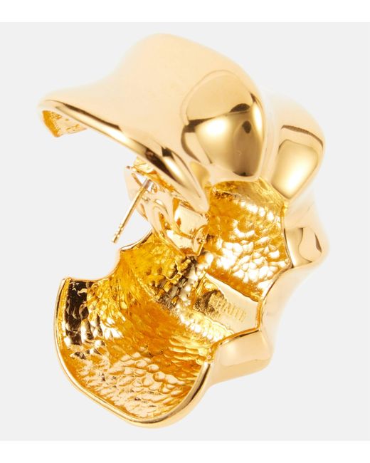 Khaite Metallic Julius Medium 18kt Gold-plated Brass Earrings