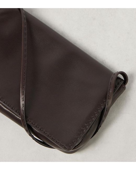 The Row Black Nuance Leather Shoulder Bag