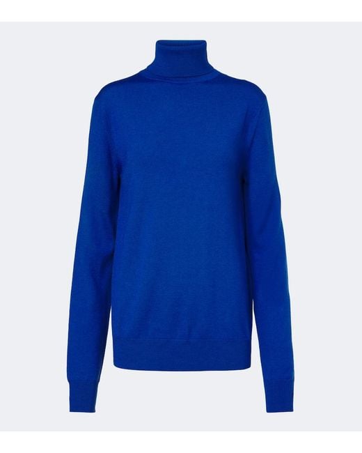 Frankie Shop Blue Eve Wool Turtleneck Sweater
