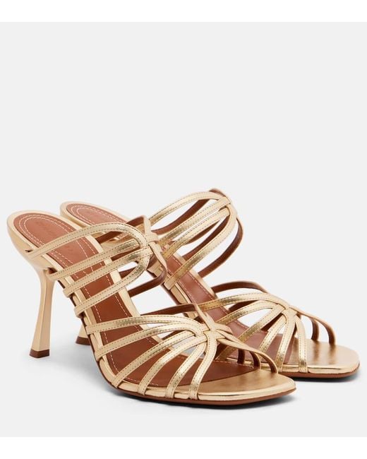Zimmermann Sandalen Aura 85 Aus Metallic-Leder