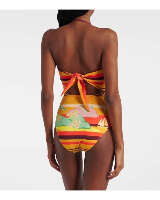 Costume Intero Con Stampa di ALÉMAIS in Yellow