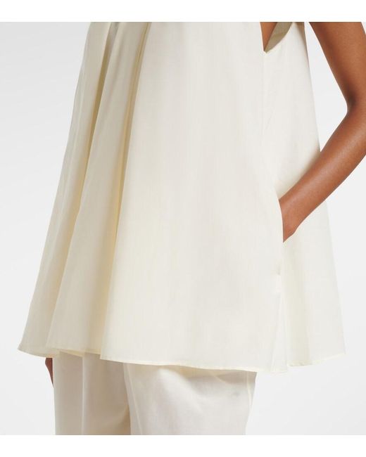 Loulou de Saison White Liao Cotton And Silk Top