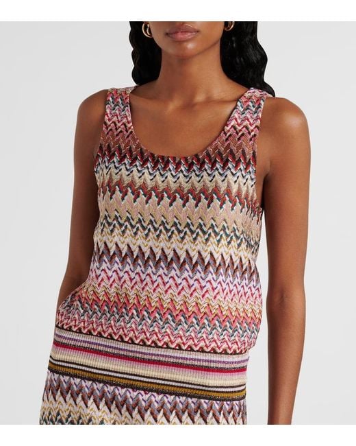 Missoni Pink Zigzag Lame Top