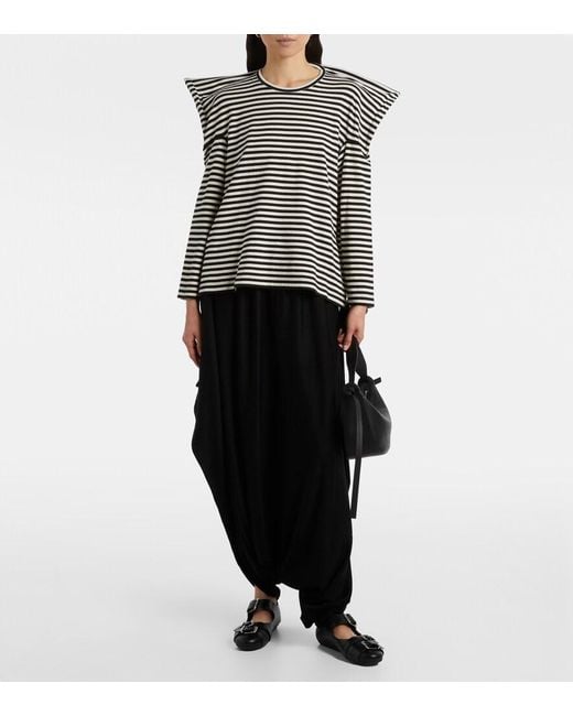 Junya Watanabe Black Cotton And Wool Top