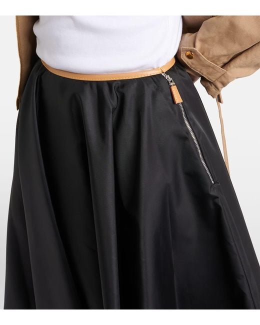 Prada Black Re-Nylon Midi Skirt