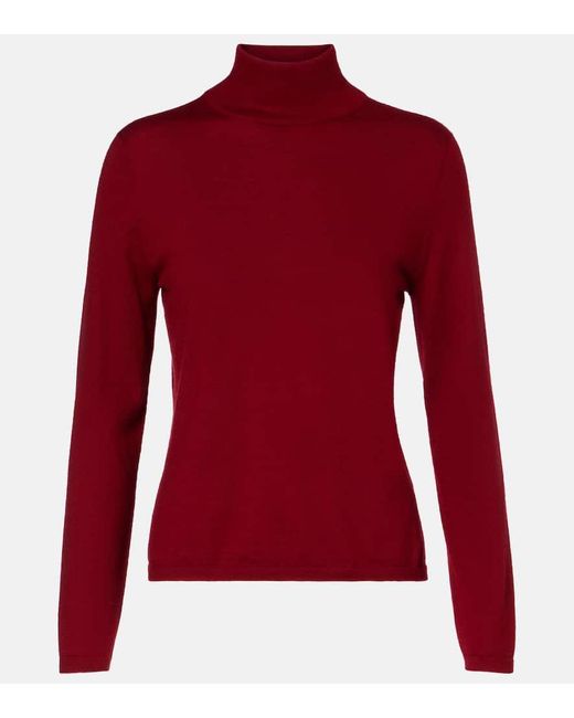 Max Mara Women's Red Meana Cashmere Turtleneck Sweater