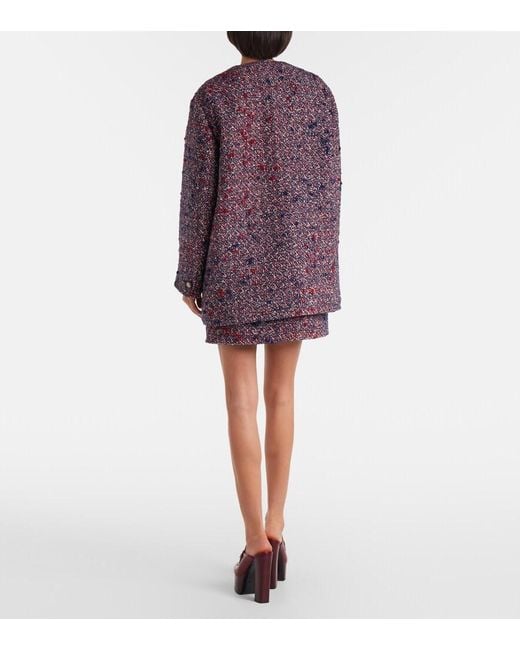 Gucci Purple Wool Bouclã Jacket