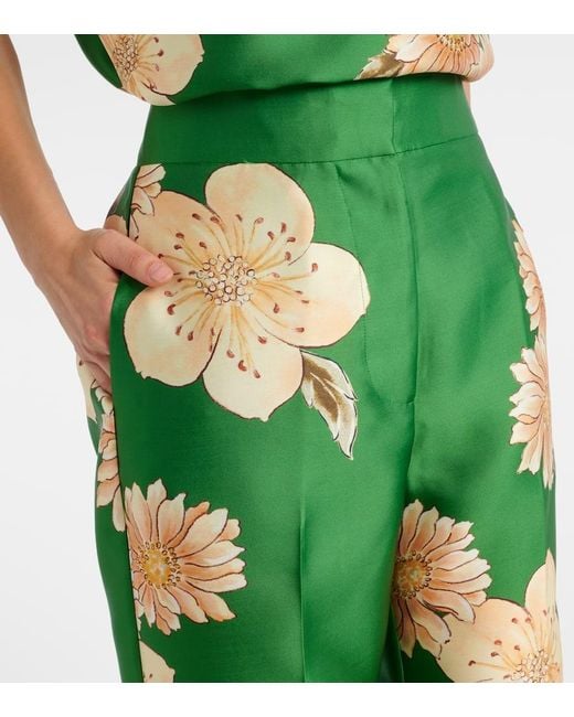 ALÉMAIS Green Sage Floral Straight Pants