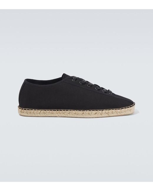 Lemaire Black Linoleum Canvas Espadrilles for men