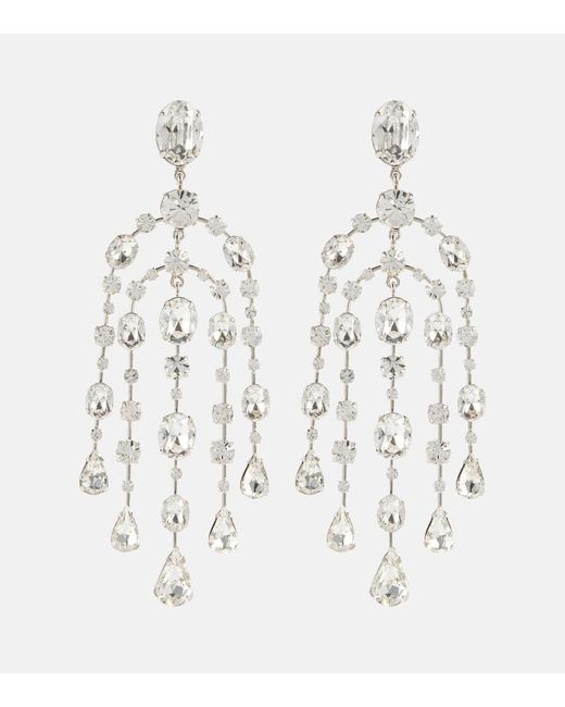 Jennifer Behr Metallic Ophelia Embellished Drop Earrings