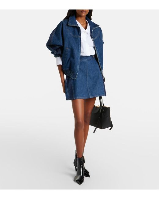 Givenchy Blue Logo Denim Miniskirt