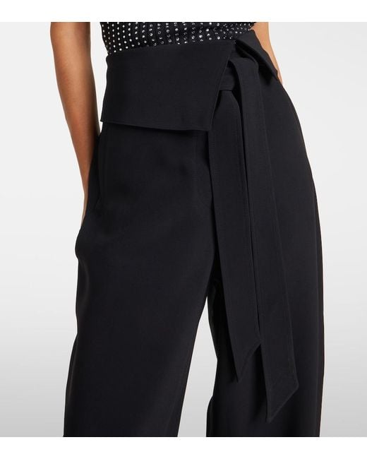 The Attico Blue High-Rise Tapered Pants