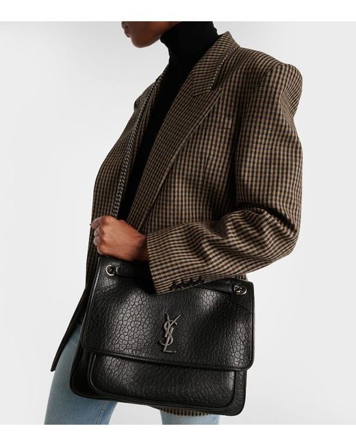 Saint Laurent Black Schultertasche Niki Large Aus Leder
