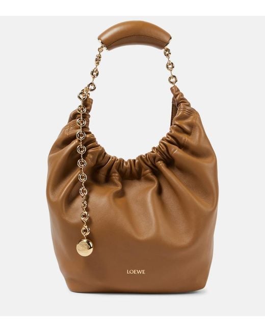Loewe Brown Squeeze Small Leather Shoulder Bag