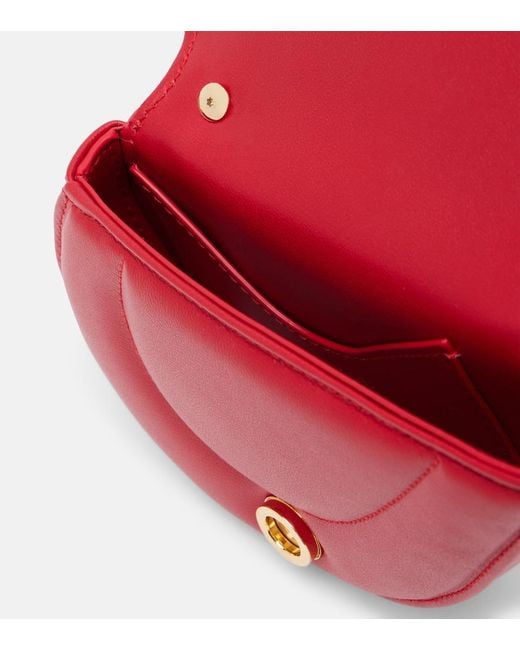 BVLGARI Red Serpenti Cuoricino Mini Leather Top-Handle Bag